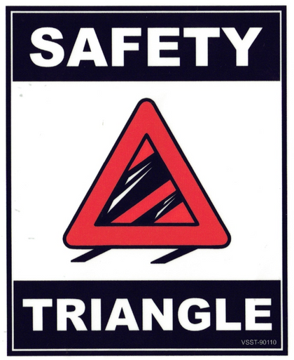 Safety Triangle Decal - 90mm x 110mm