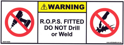 R.O.P.S. Fitted do not Drill or Weld - WDW15055