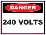 Danger 240 Volt Decal - 120 x 90mm