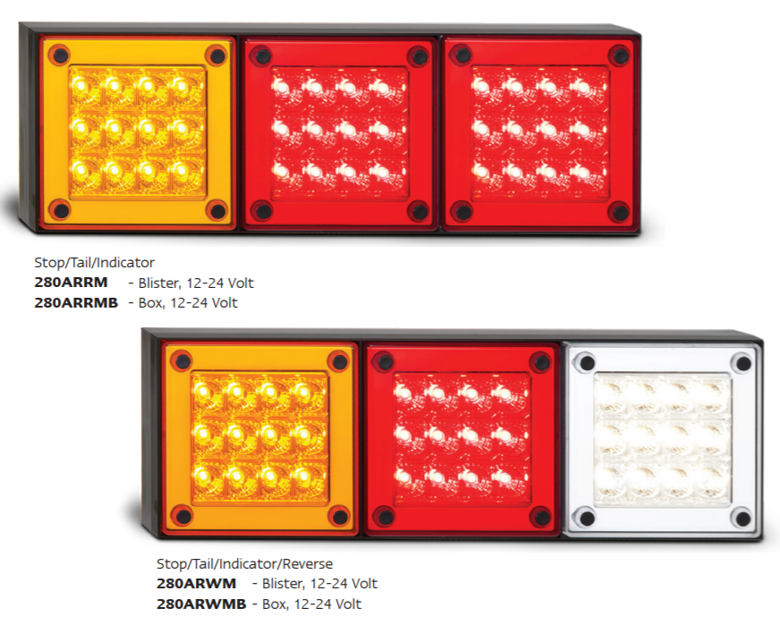 LED Autolamps Taillight Stop/Tail/Reverse/Indicator - 280 Series ...