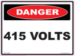 Danger 415 Volt Decal - 120 x 90mm