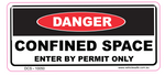 Danger Confined Spaces 100mm x 50mm Decal