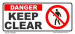 Danger Keep Clear Decal - 100mm x 40mm