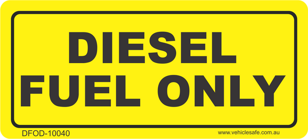 Diesel Fuel Only Decal 100mm x 40mm