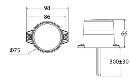 10-80V LED FORKLIFT LIGHT FLANGE MOUNT CLASS 1 - LV9604 - Vehicle Safe