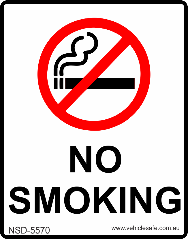 No Smoking Decal - 55mm x 70mm – Vehicle Safe