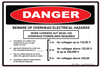Overhead Electrical Hazard Decal- 150 X 100mm - Vehicle Safe