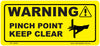 Pinch Point Decal- 100mm x 40mm - Vehicle Safe