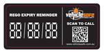 Registration Expiry Reminder Decal - 100mm x 40mm