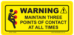 Maintain Three Points Of Contact Decal -100 x 45mm