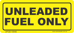 Unleaded Fuel Only Decal - 100mm x 40mm