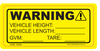 Warning Vehicle Decal - 100 x 40mm - Vehicle Safe