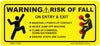 Warning Risk Of Fall Decal- 100mm x 40mm - Vehicle Safe